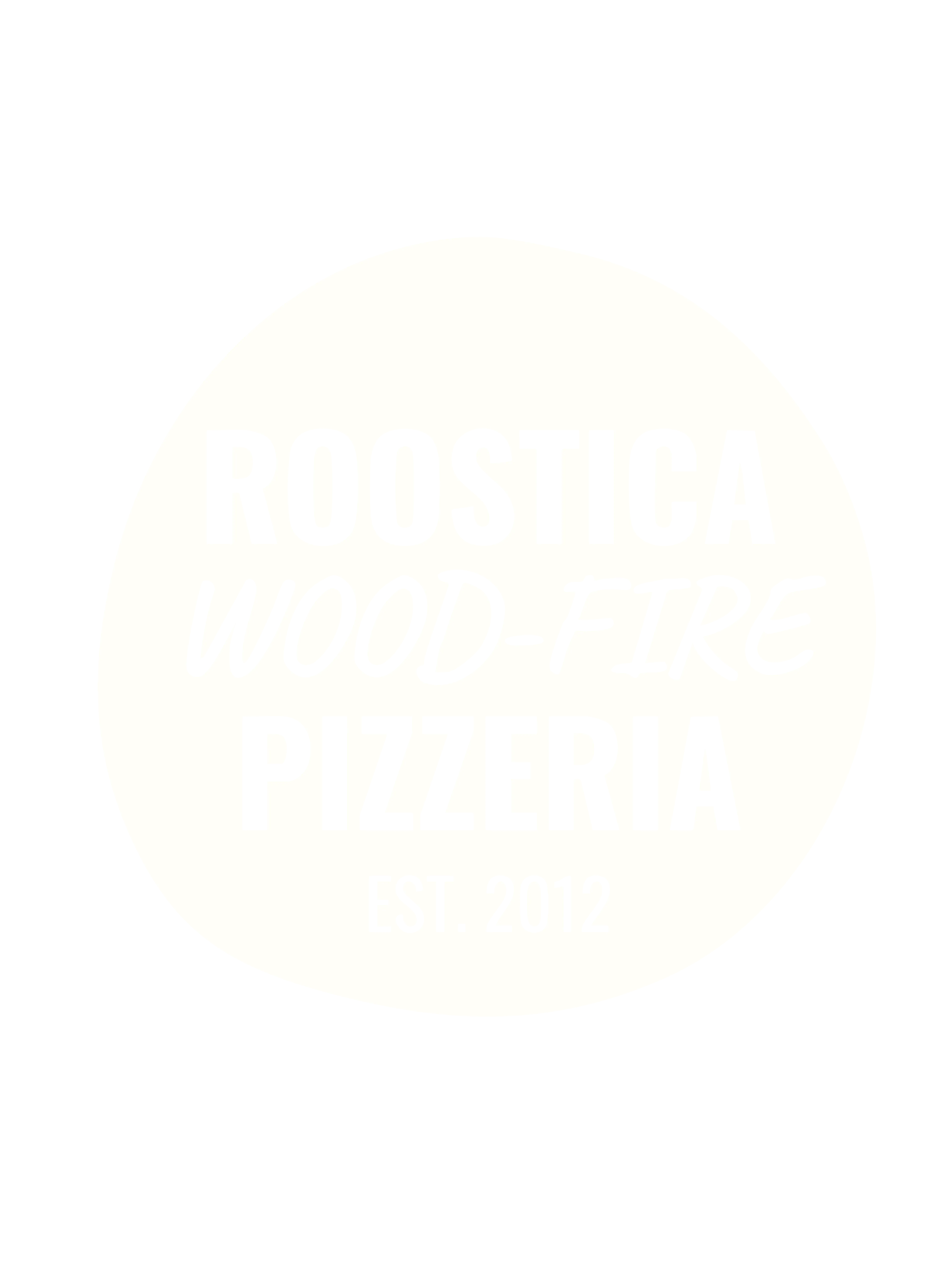 Roostica Wood-Fire Pizzeria Circle Logo