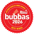 Bubba's 2026 Best Wings winner badge