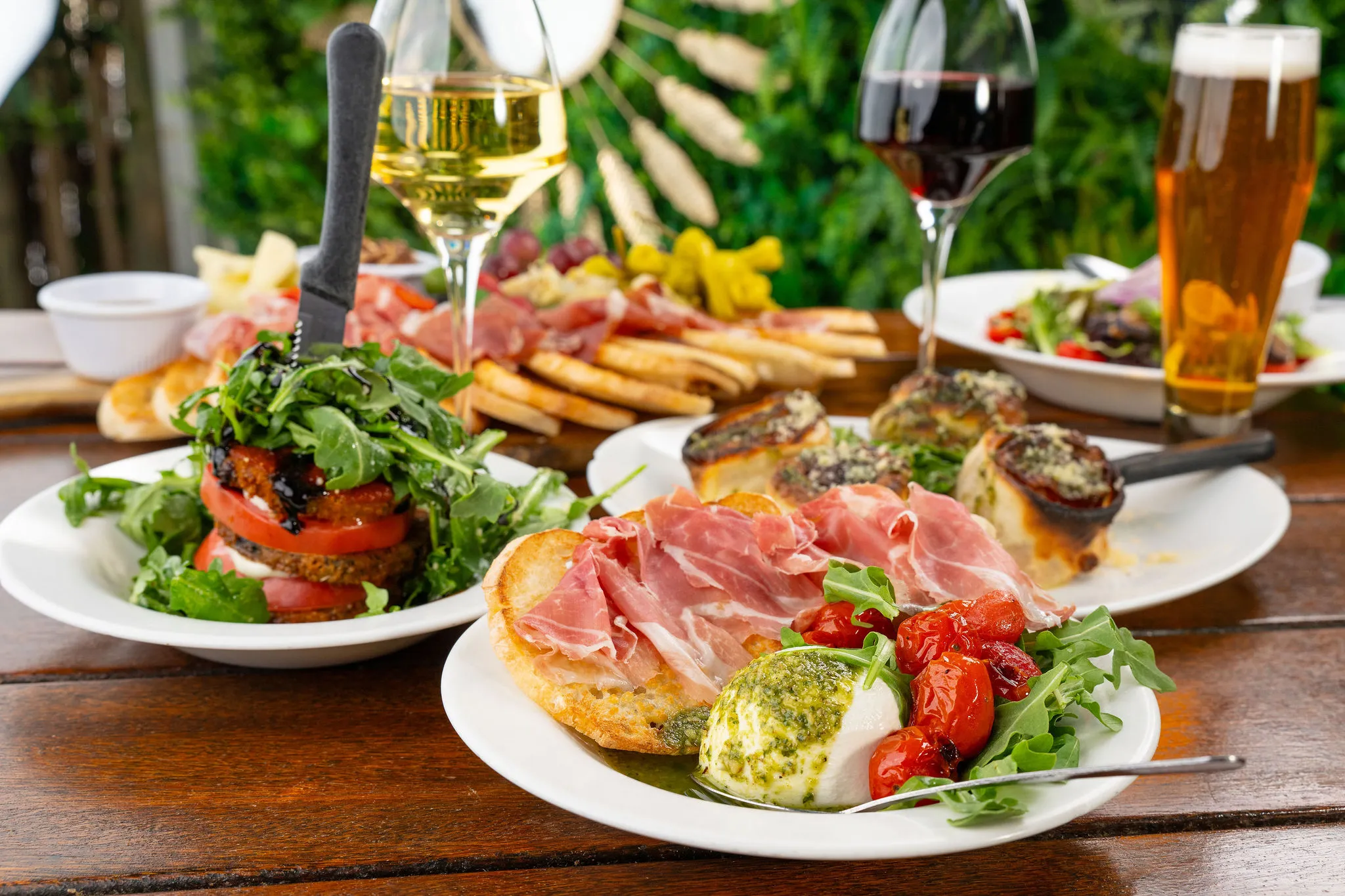 Delicious Italian food and drinks