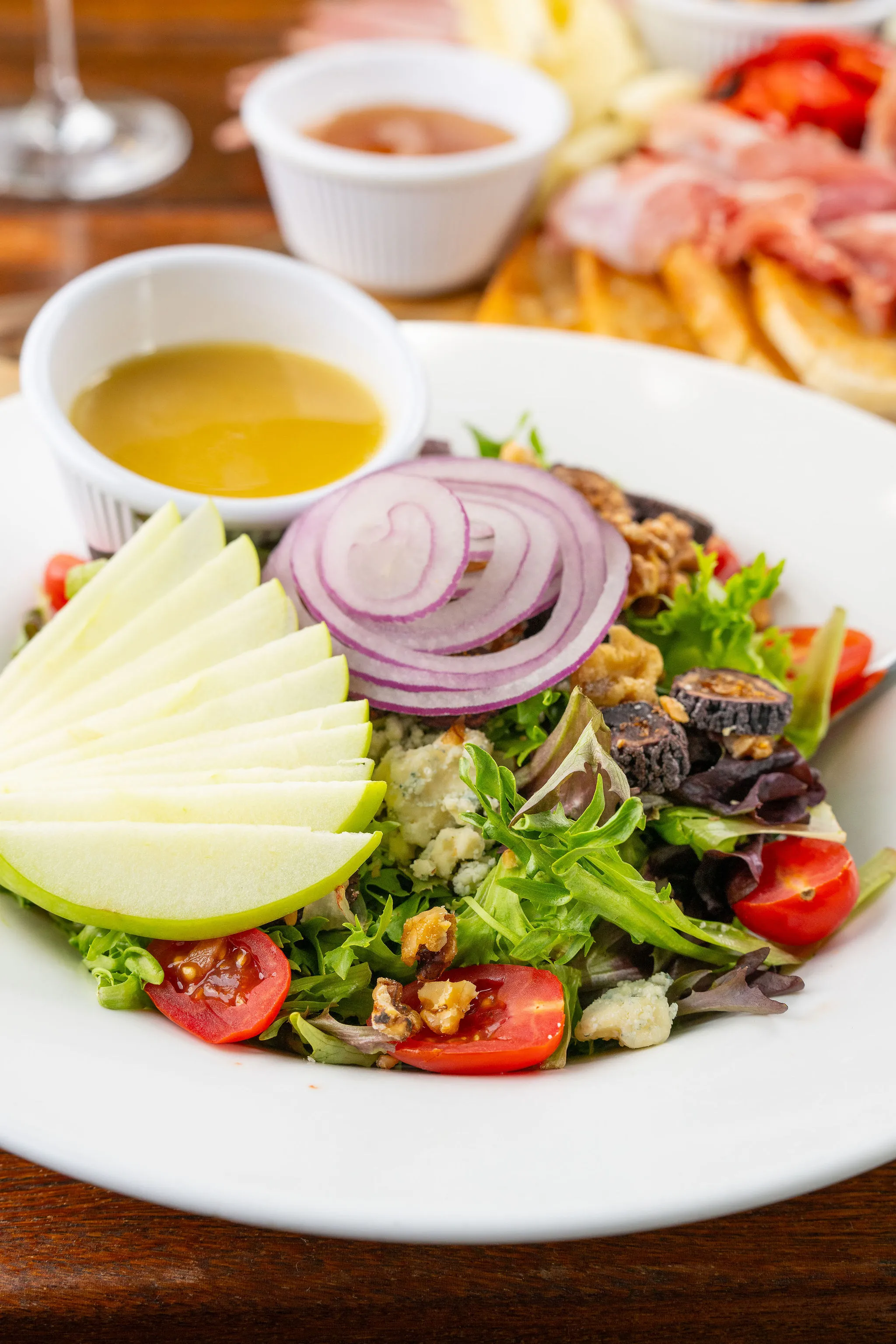 Fresh salad with onion & apple